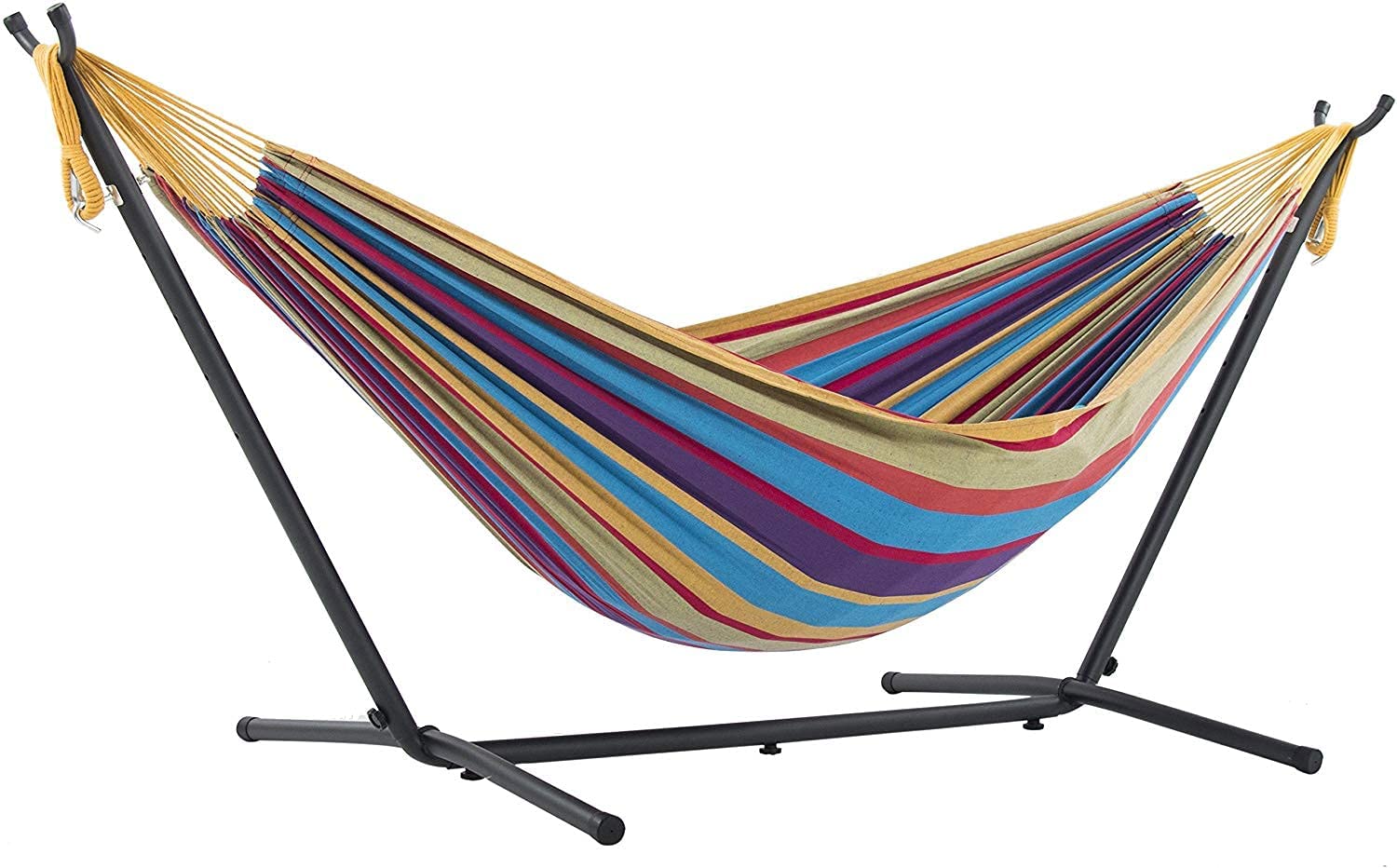 Cotton Hammock with Space Saving Steel Stand