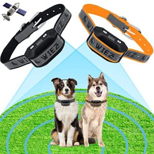 WIEZ GPS Wireless Dog Fence, Electric Dog Fence, Range 65-3281ft, Adjustable Warning Strength, Rechargeable, Pet Containment System, Harmless and Suitable for All Dogs(2023 New Model for 2 Dogs !)